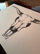 Load image into Gallery viewer, Longhorn Skull Print