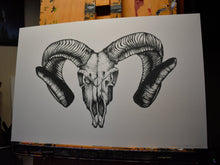 Load image into Gallery viewer, Corsican Ram Skull Print